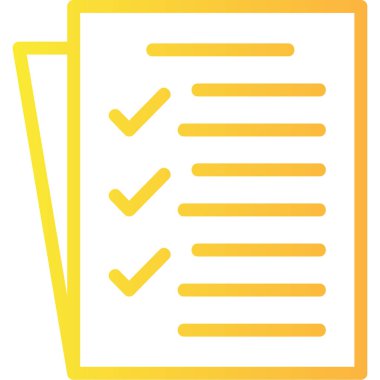 Kontrol listesi. Web simgesi basit illüstrasyon