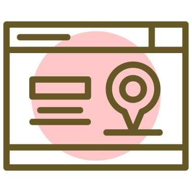 Vektör konumu simge illüstrasyonu