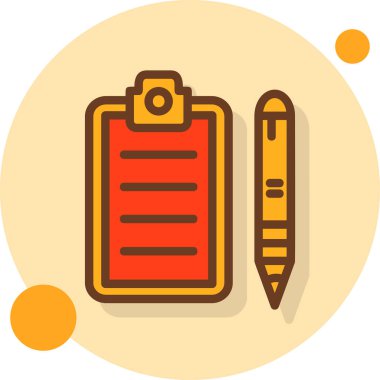 Kalem vektörü illüstrasyonu, basit simge