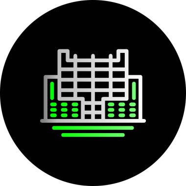 Alış veriş merkezinin web simgesi, vektör illüstrasyonu