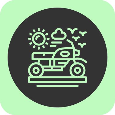 motosiklet simgesi vektör illüstrasyonu