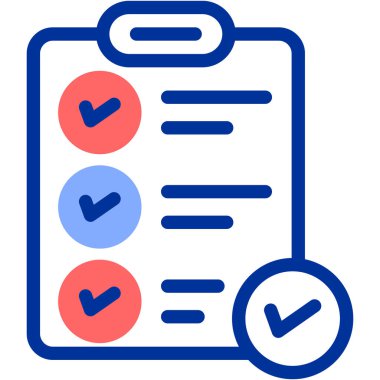 Kontrol listesi. Web simgesi basit illüstrasyon