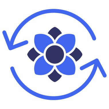 Çiçek. Web simgesi basit illüstrasyon