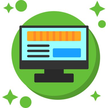 Çevrimiçi eğitim vektörü simgesi.