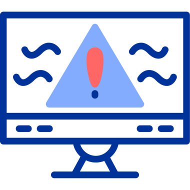 Bilgisayar ekranı. Basit resimleme