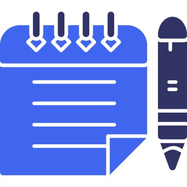 Bir kalem simgesinin vektör illüstrasyonu