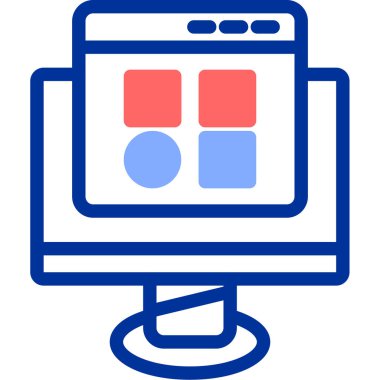 Web tasarım simgesi, vektör illüstrasyonu