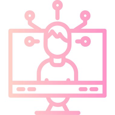 dizüstü bilgisayar simgesi, vektör illüstrasyonu