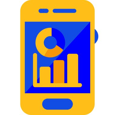 işletme analitik grafik simgesi düz biçimli