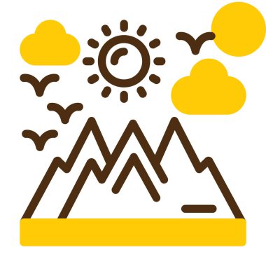 dağ simgesinin vektör illüstrasyonu