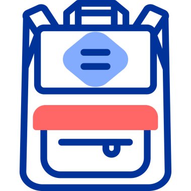 Sırt çantası. Web simgesi basit illüstrasyon