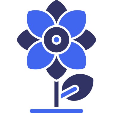 Çiçek simgesinin vektör illüstrasyonu