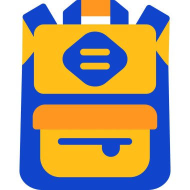 sırt çantası simgesi, vektör illüstrasyonu basit tasarım