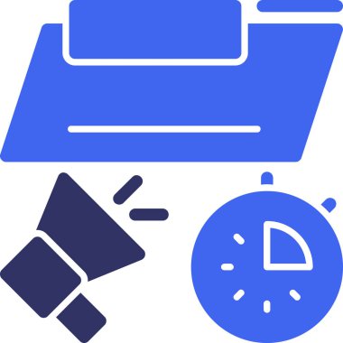 Bir saatin farklı simgelerinin vektör çizimi