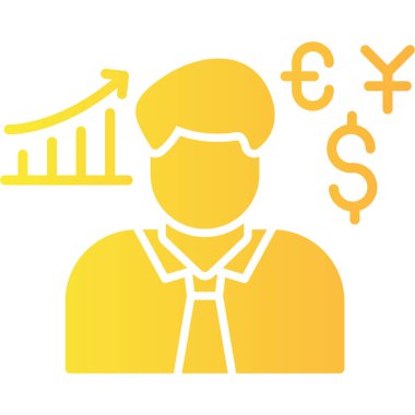 İş adamı simgesi vektör illüstrasyonu