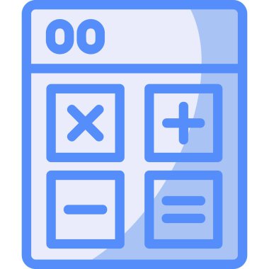 hesap makinesi simgesi, vektör illüstrasyonu