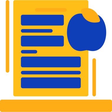 Belge. Web simgesi basit illüstrasyon