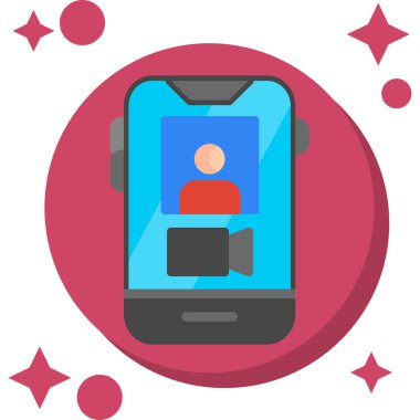 avatar iletişimi akıllı telefon simgesi düz biçimli