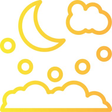 Gece hava kutsal kişilerin resmi, vektör çizim