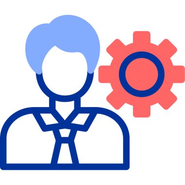 Bir insan simgesinin vektör illüstrasyonu