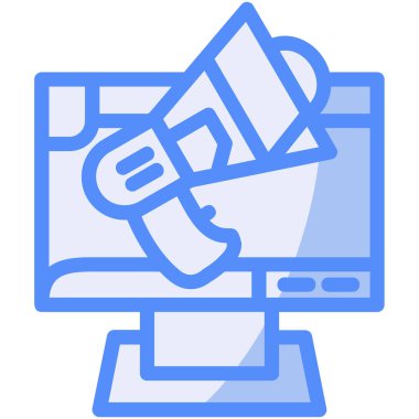 reklam reklam pazarlama simgesi - taslak biçimi