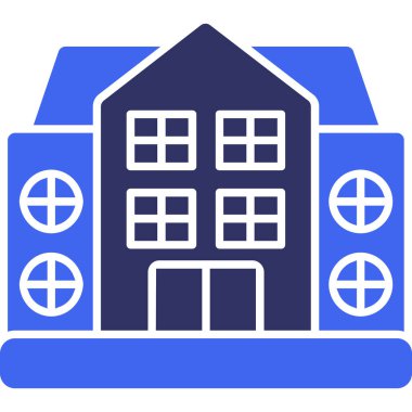 Bina. Web simgesi basit tasarım