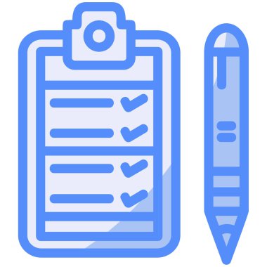 Kontrol listesi. Web simgesi basit illüstrasyon