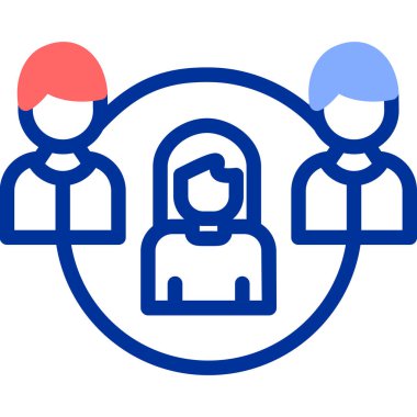 Toplum. Web simgesi basit tasarım