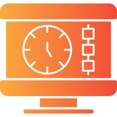 Saat simgesi vektör illüstrasyonu