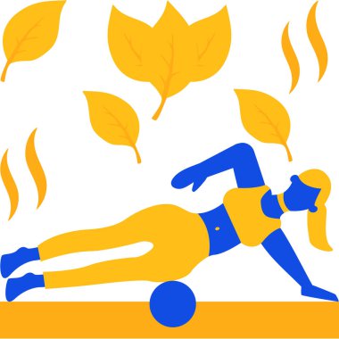 yoga. Yoga pozu veren kız. vektör illüstrasyonu.