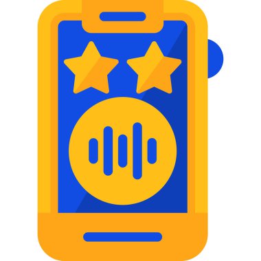 Mobil değerlendirme. Web simgesi basit illüstrasyon