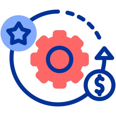 iş ve finans satırı vektör simgesi.