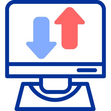 Bir bilgisayar simgesinin vektör illüstrasyonu