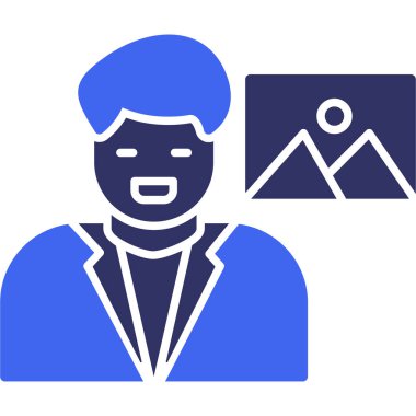 iş insanları simgesi, vektör illüstrasyonu