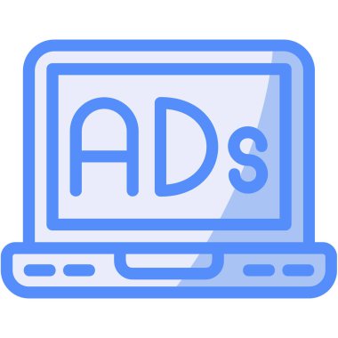 reklam reklam reklam simgesi doldurulmuş ana hatları biçiminde