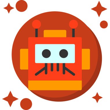 Robot simgesi, karikatür tarzı