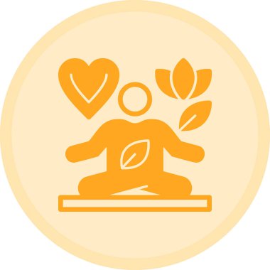 yoga simgesi vektör illüstrasyonu