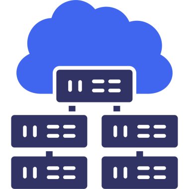 Sunucu. Web simgesi basit illüstrasyon