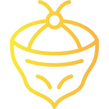 Sarı bir simgenin vektör illüstrasyonu