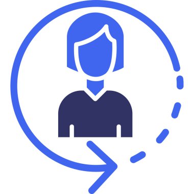 Adamım. Web simgesi basit illüstrasyon