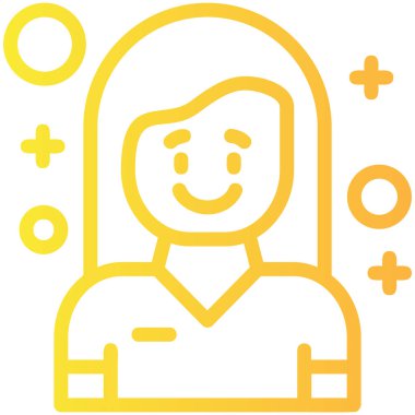 avatar kadın kişisi simgesi ana hatları biçiminde