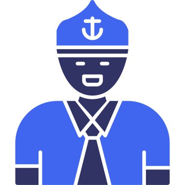 Denizci. Web simgesi basit illüstrasyon