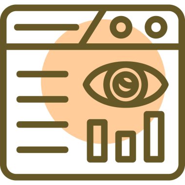 Göz tarama göz simgesi tam ana hatlar biçiminde