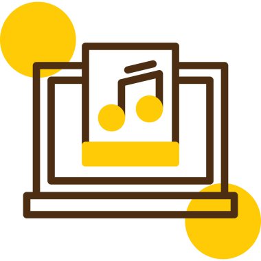 Müzik. Web simgesi basit illüstrasyon