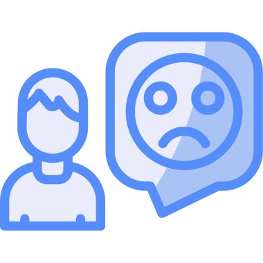 vektörde ağlama sohbet renk simgesi