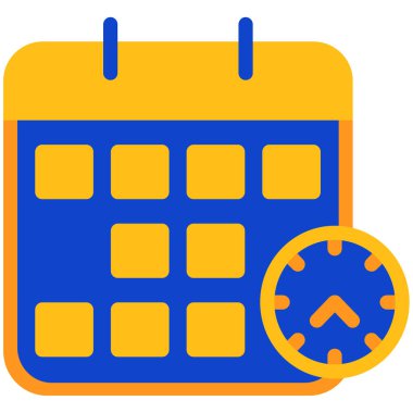 Takvim web simgesi, basit vektör illüstrasyonu