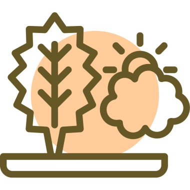 bitki web simgesi basit vektör illüstrasyonu