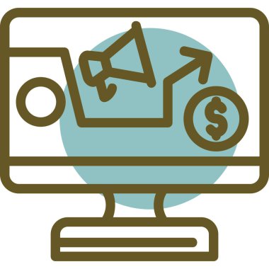 Modern bir web simgesinin vektör illüstrasyonu