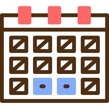 Takvim. Web simgesi basit illüstrasyon