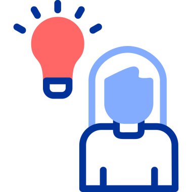 Bir fikrim var. Web simgesi basit illüstrasyon